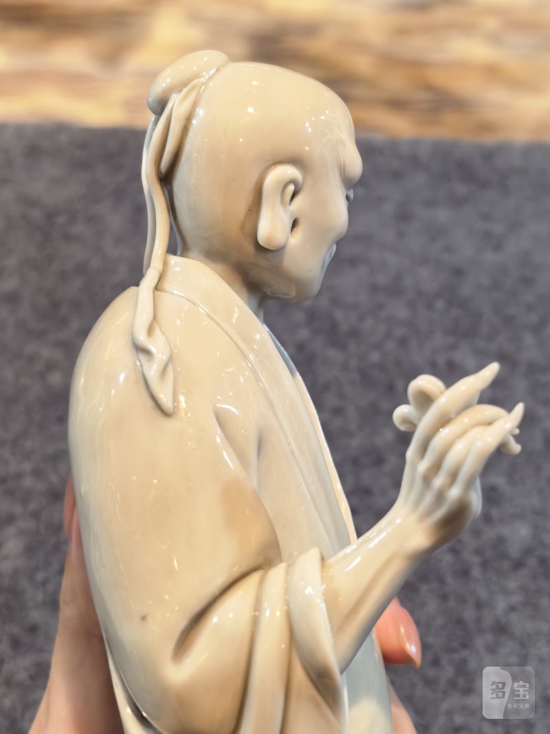 清末民初 德化白瓷高士立像 - 图2